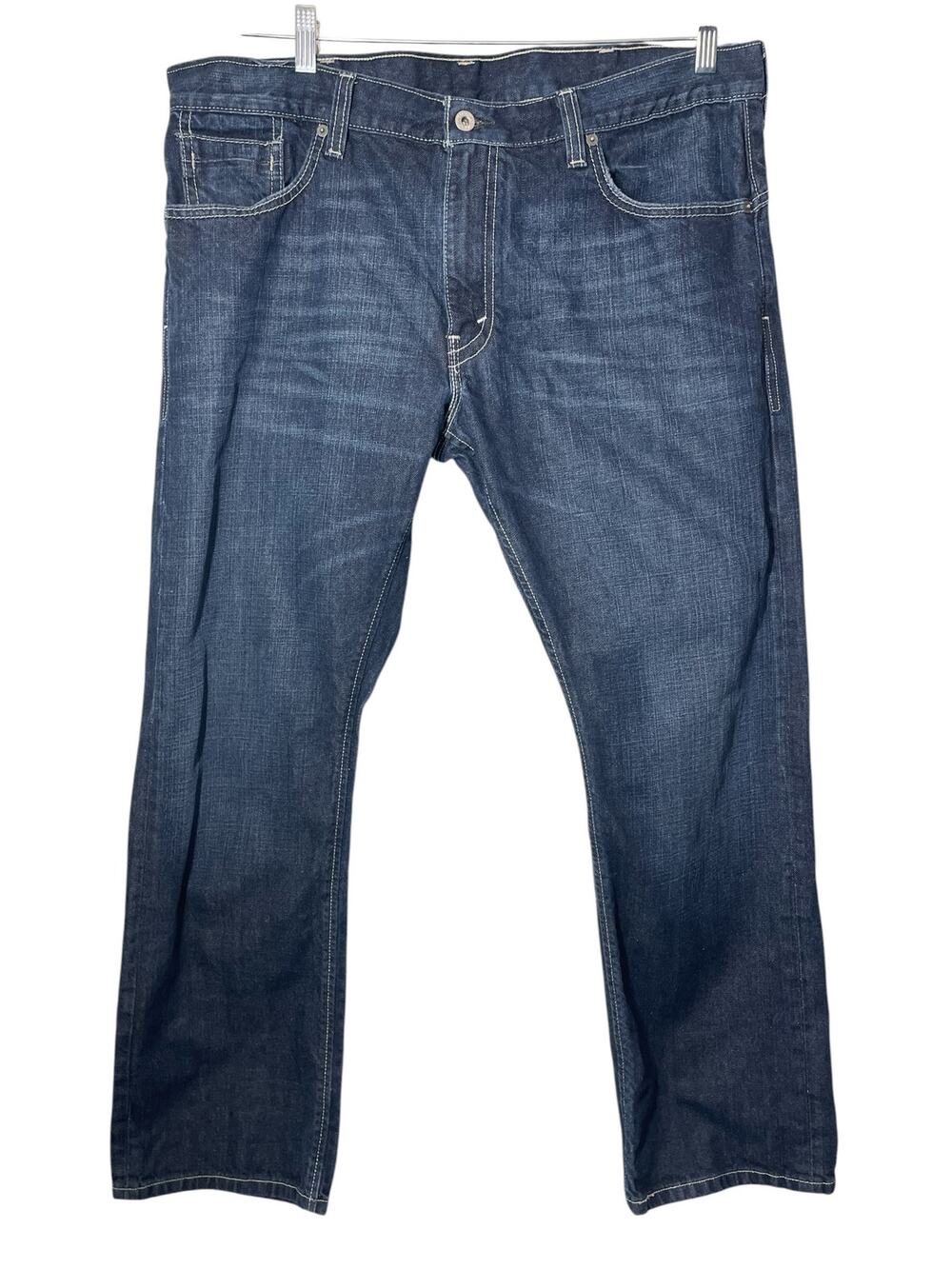 Levi's Men Jeans 514 38x30 White Stitching Zip Pockets 100% Cotton